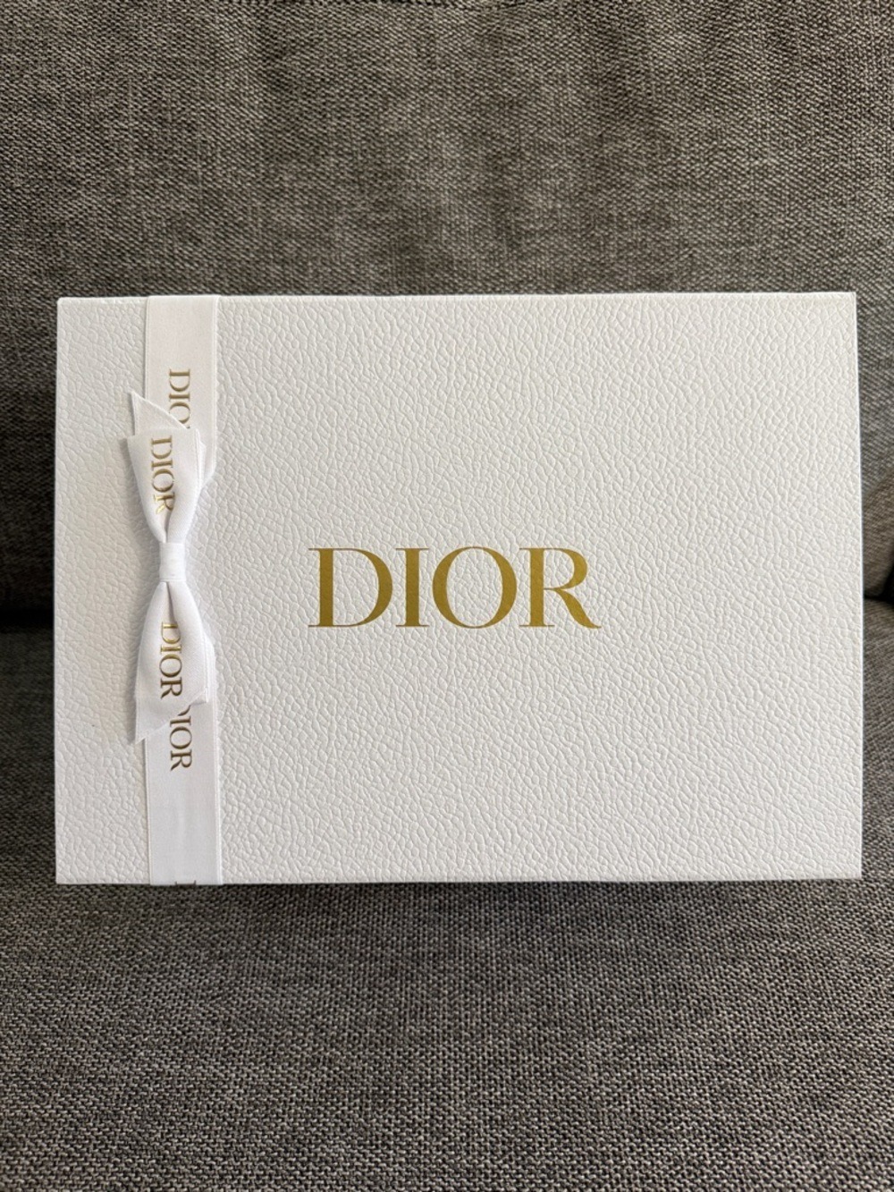 Dior White Empty Rectangular Large Gift Box White Ribbon Paper Holiday Birthday